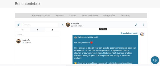 Nieuw: Chat & Hartcafé op ErfelijkHart!